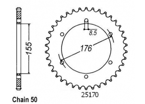 Kit chaine Triumph T595 Daytona 955