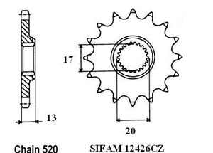 Kit chaine Tm EN125