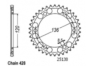 Kit chaine Yamaha Tdr 125 R