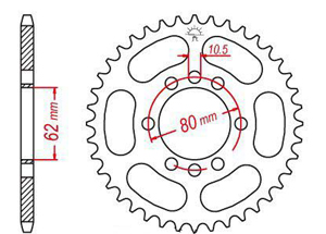 Kit chaine Yamaha Dt 125 Mx