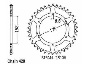 Kit chaine Yamaha Dtr 125