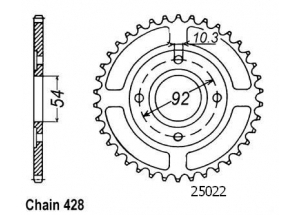 Kit chaine Yamaha Sr 125