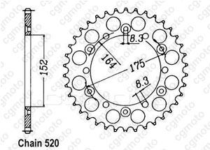 Kit chaine Yamaha Wr 250