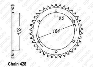 Kit chaine Yamaha Sr 400