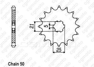 Kit chaine Yamaha Rd 400 Dx