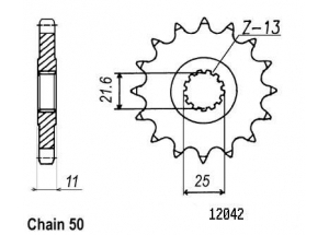 Kit chaine Yamaha Fz-6 Fazer N/S