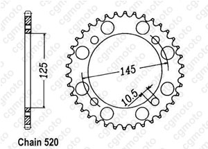 Kit chaine Yamaha Xtz 660 Tenere