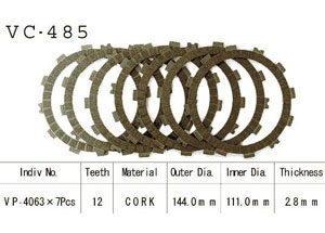 Kit Disques d'Embrayage Garnis Cross Kx125 K1/K2/K3 1994/1996