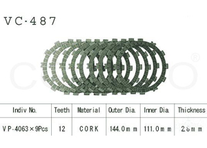 Kit Disques d'Embrayage Garnis Zx-6r Ninja 1995/2000