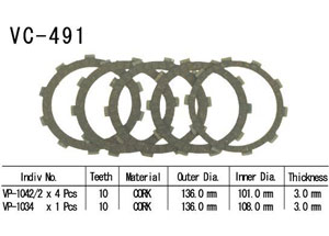 Kit Disques d'Embrayage Garnis 125 Eliminator 2001