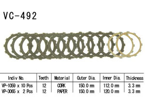 Kit Disques d'Embrayage Garnis Zx-12 R 2001