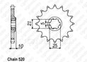 Pignon Cagiva 600 W16 96-98