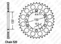 Couronne Xr 500 R 81-85 Alu